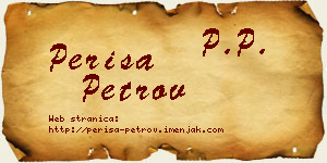 Periša Petrov vizit kartica